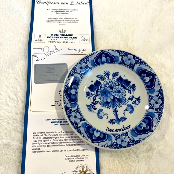 Antique customized delft with certificate - Picture 4 of 5